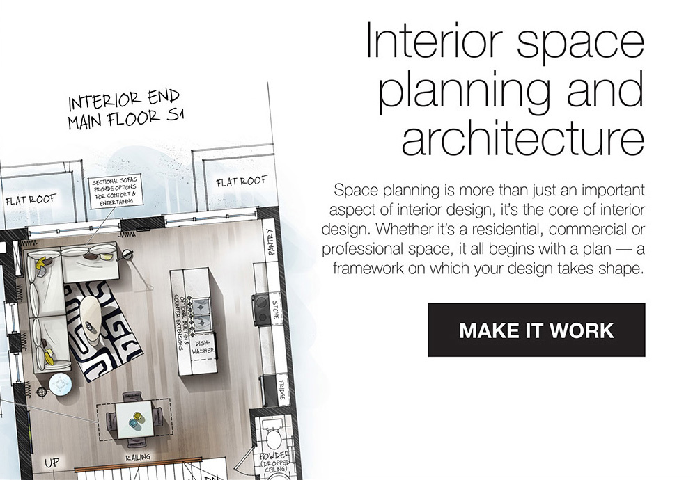 Interior space planning and architecture